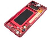 Cardinal red with housing full screen DYNAMIC AMOLED for Samsung Galaxy S10 Plus (SM-G975F)
